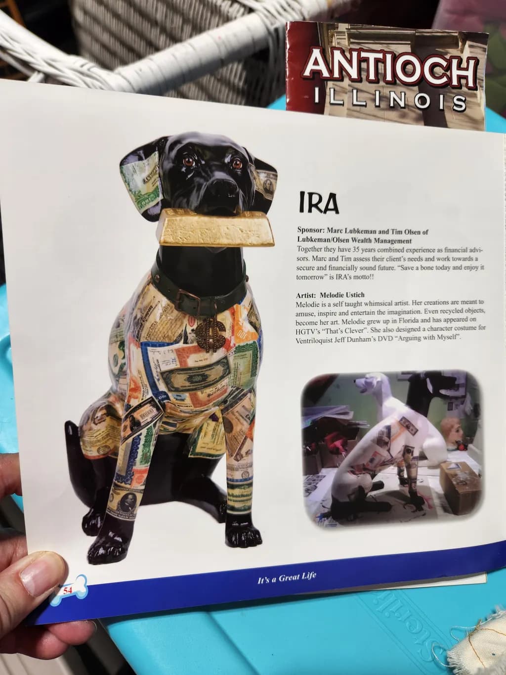 Financial Dog Sculpture