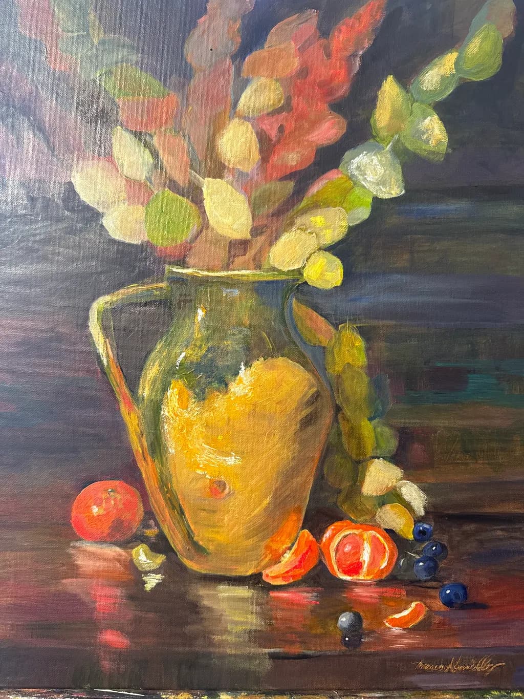 Fruit and Vase Arrangement
