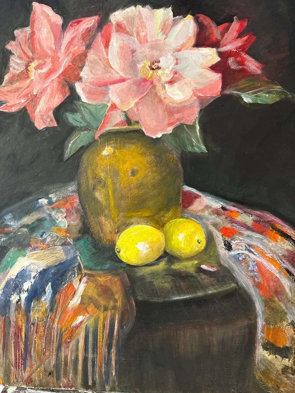 Flowers and Lemons Still Life