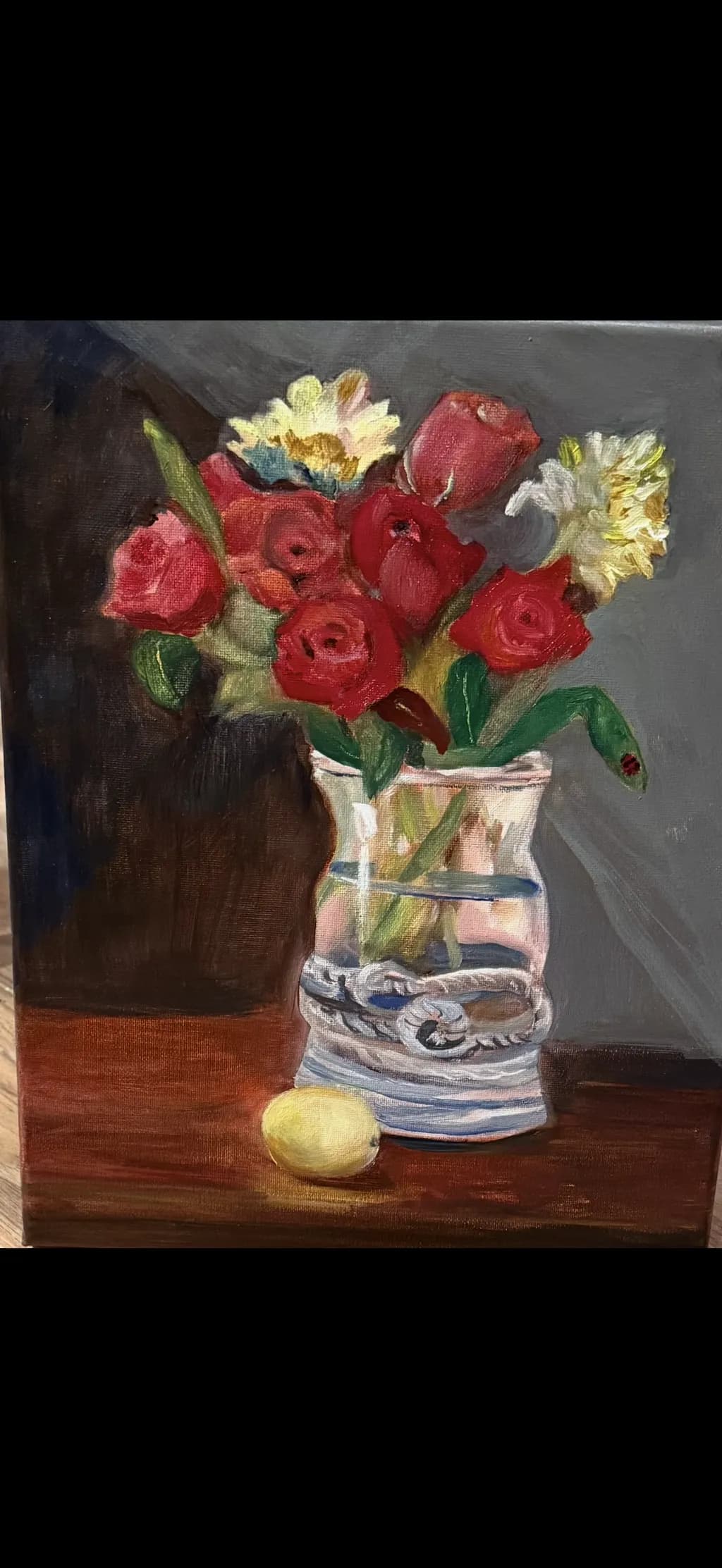 Roses and Lemon Still Life