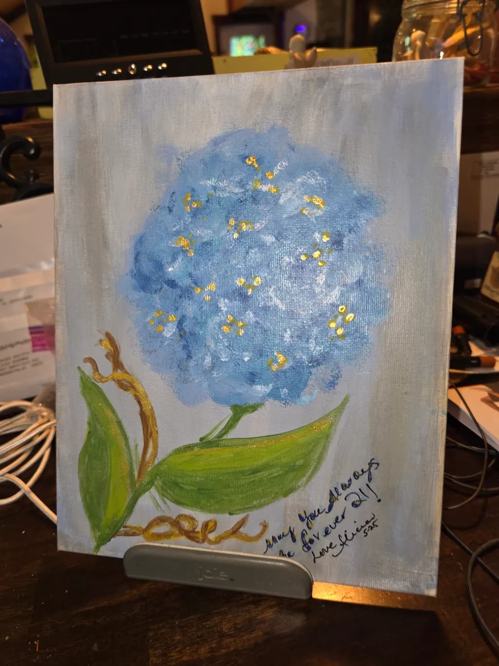 Blue Hydrangea Bloom