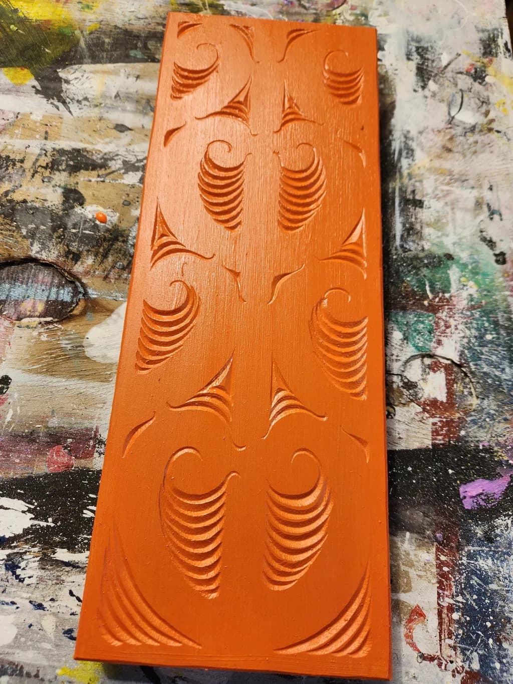 Carved Orange Panel