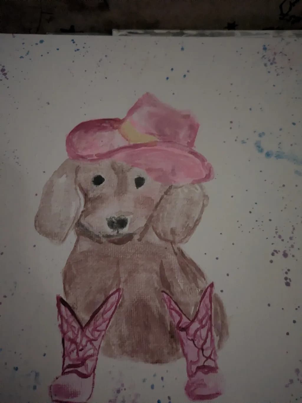 Puppy in Pink Boots