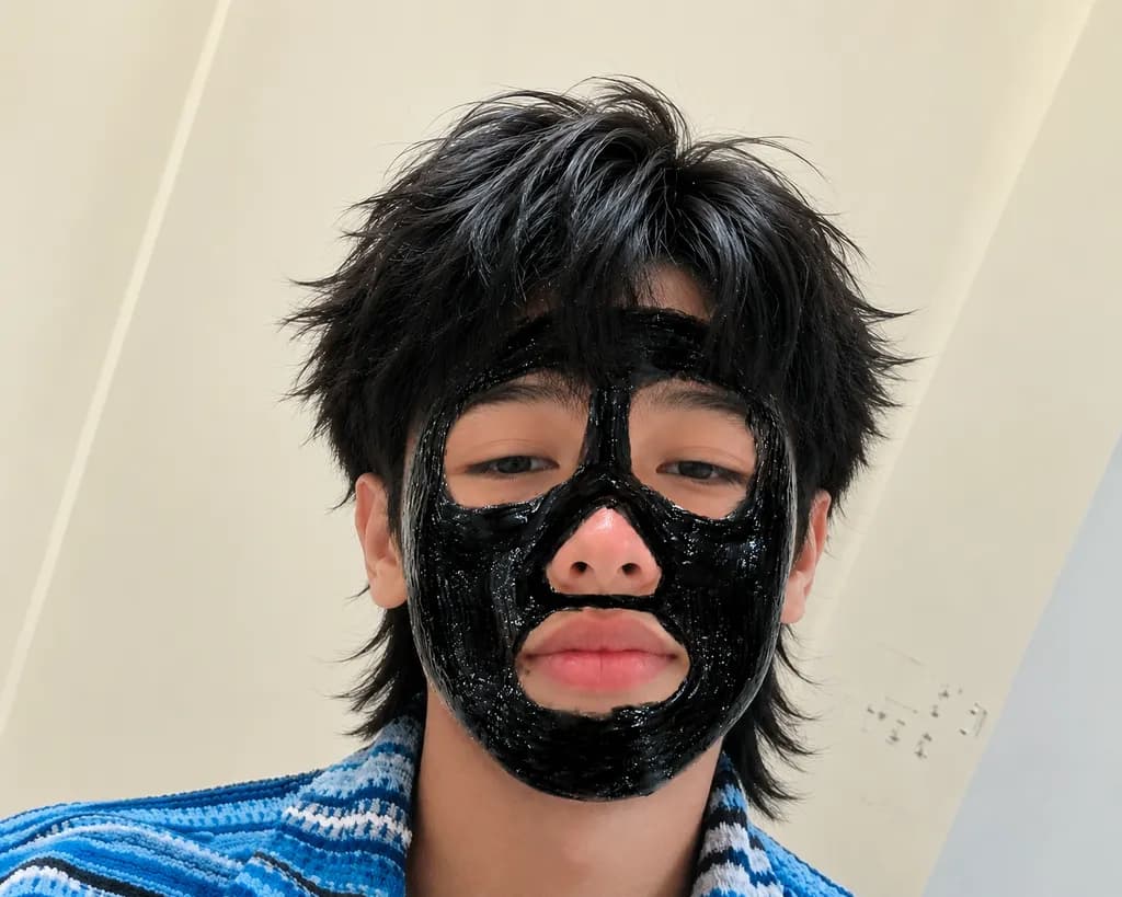 Black Peel Mask Portrait
