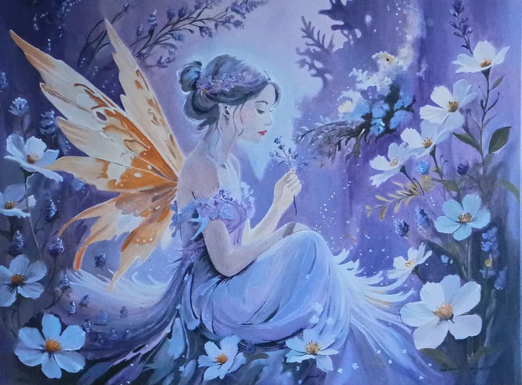 Fairy Among Flowers
