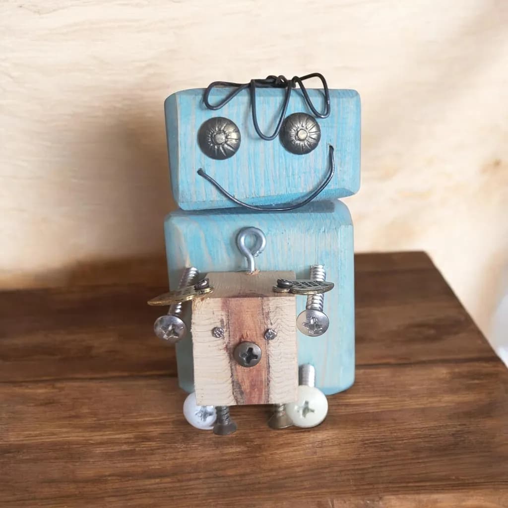 Wooden Robot Companions