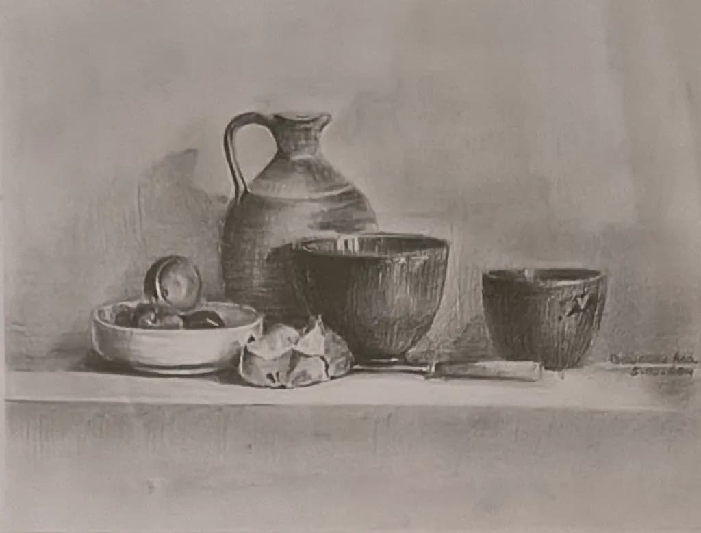 Still Life with Jug and Bowls
