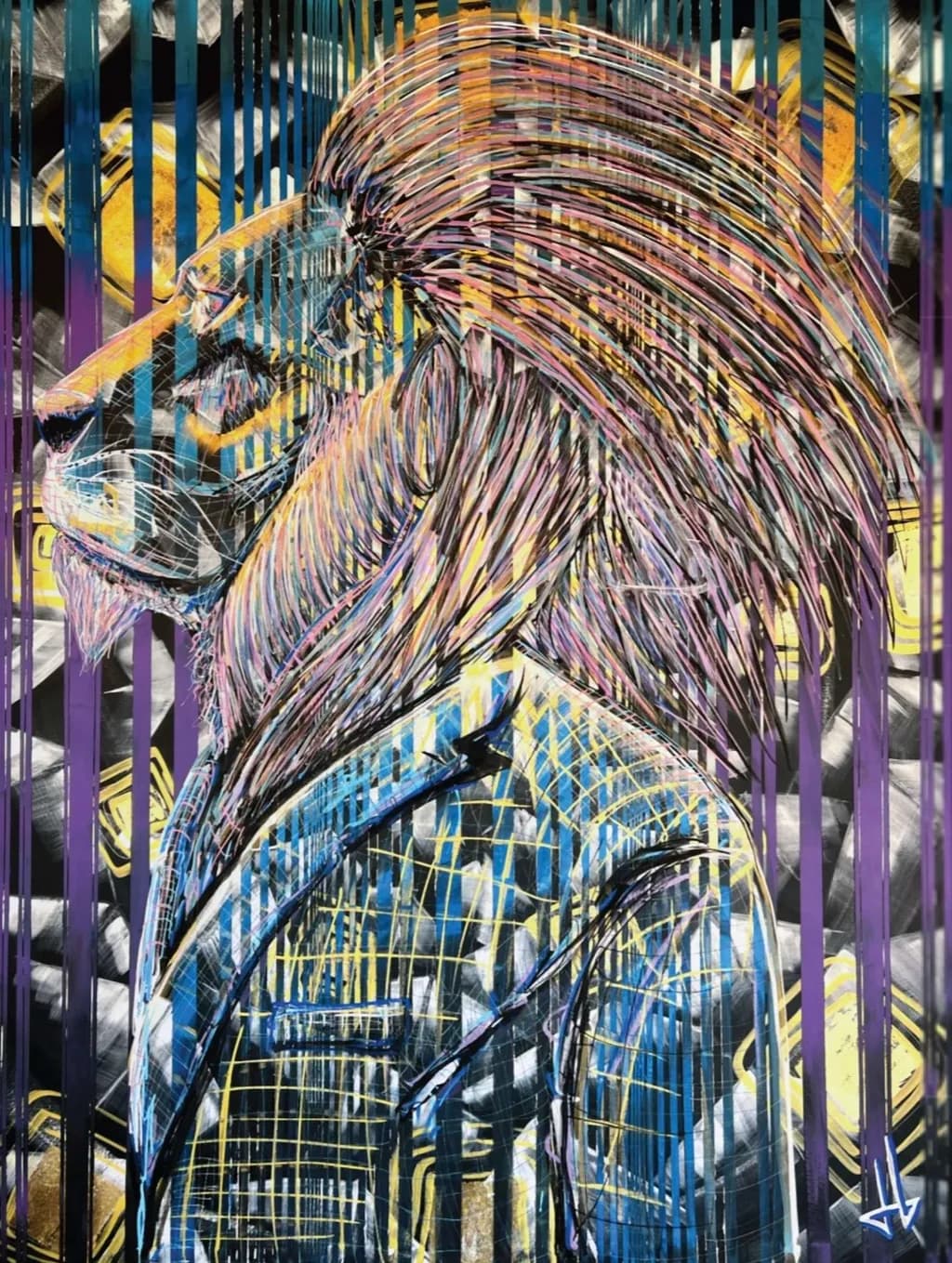 Lion in Plaid