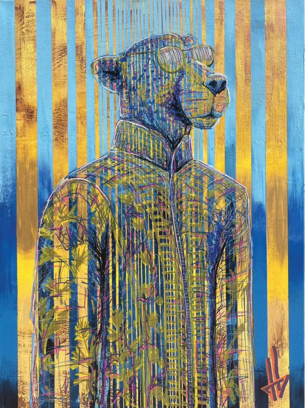 Striped Panther Portrait