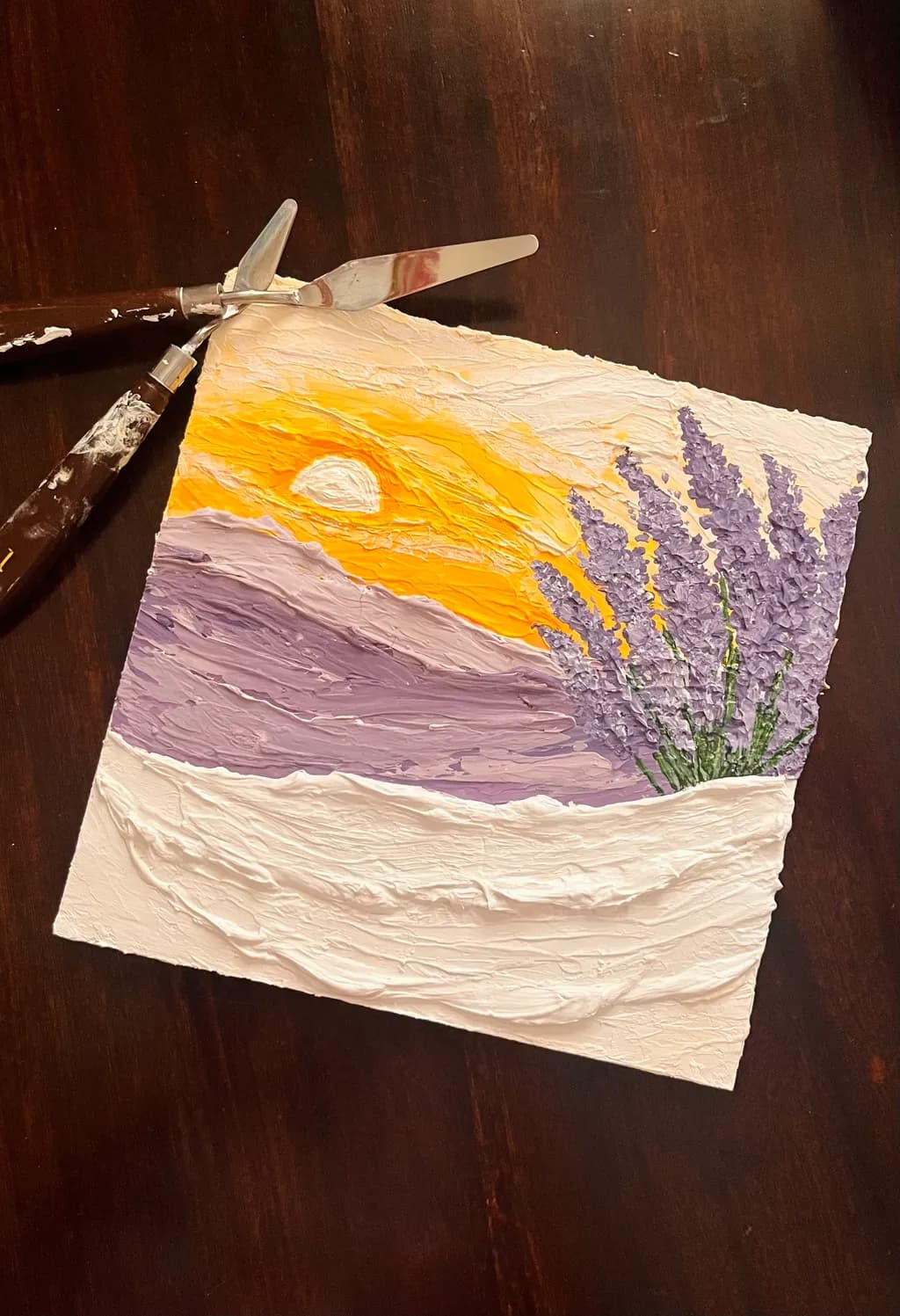 Lavender Sunset Landscape