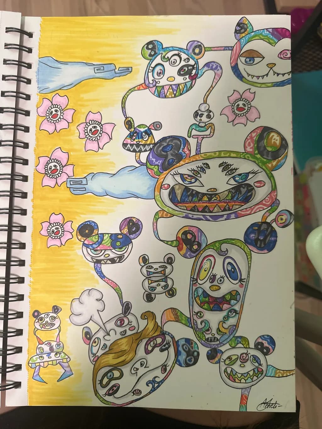 Colorful Characters and Flowers