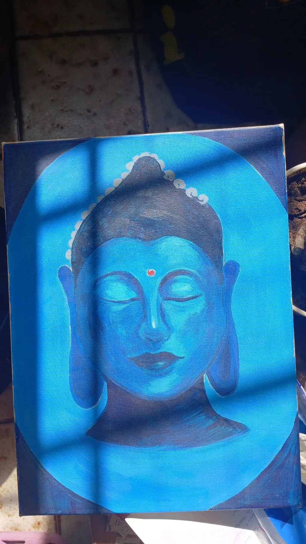 Blue Buddha Portrait