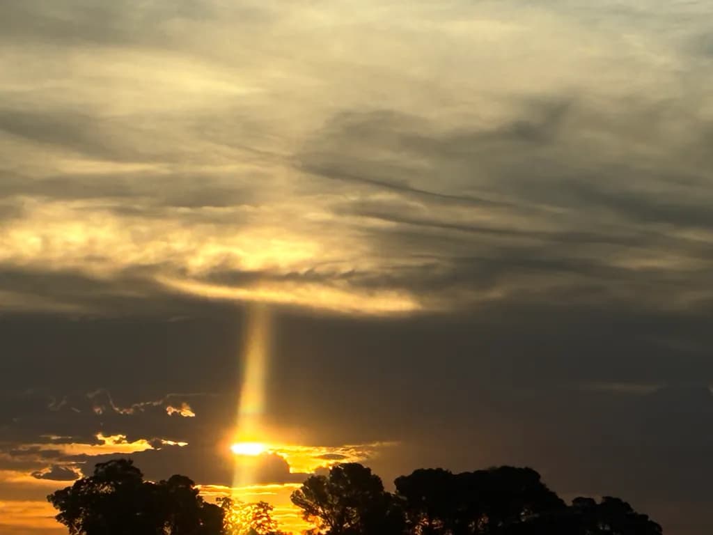 Golden Sunbeam Sunset