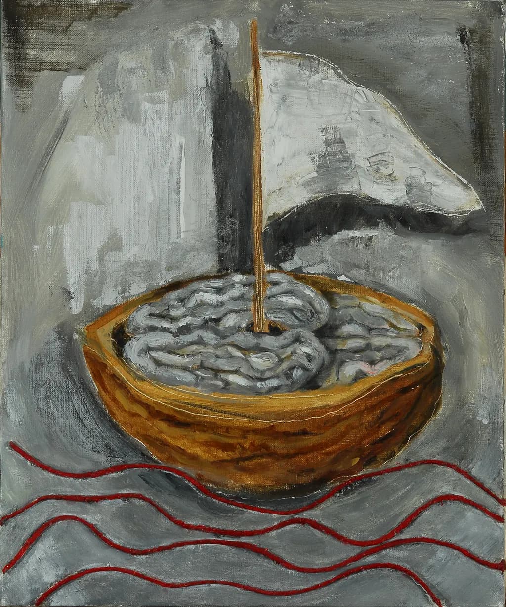 Walnut Sailboat