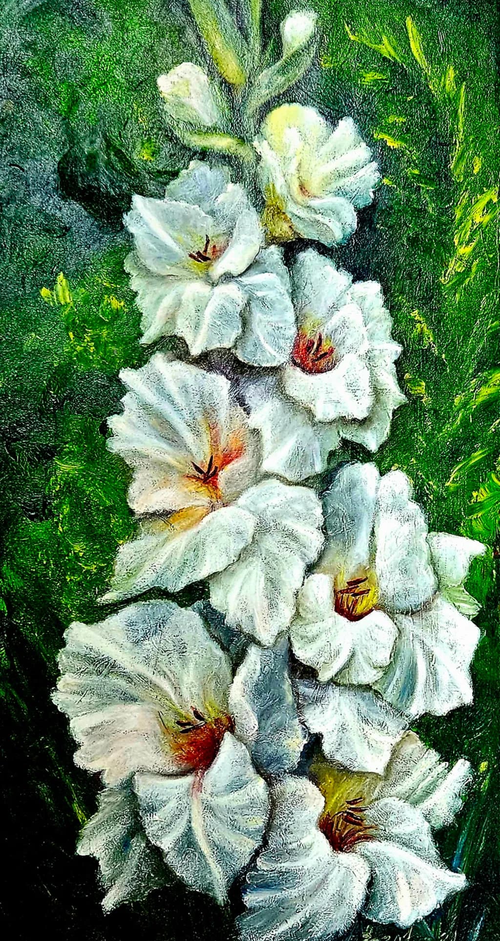 White Flowers in Green