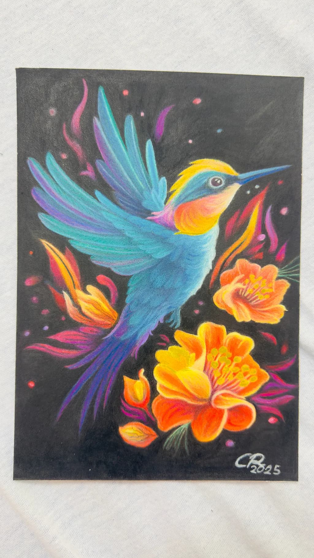 Hummingbird and Blossoms
