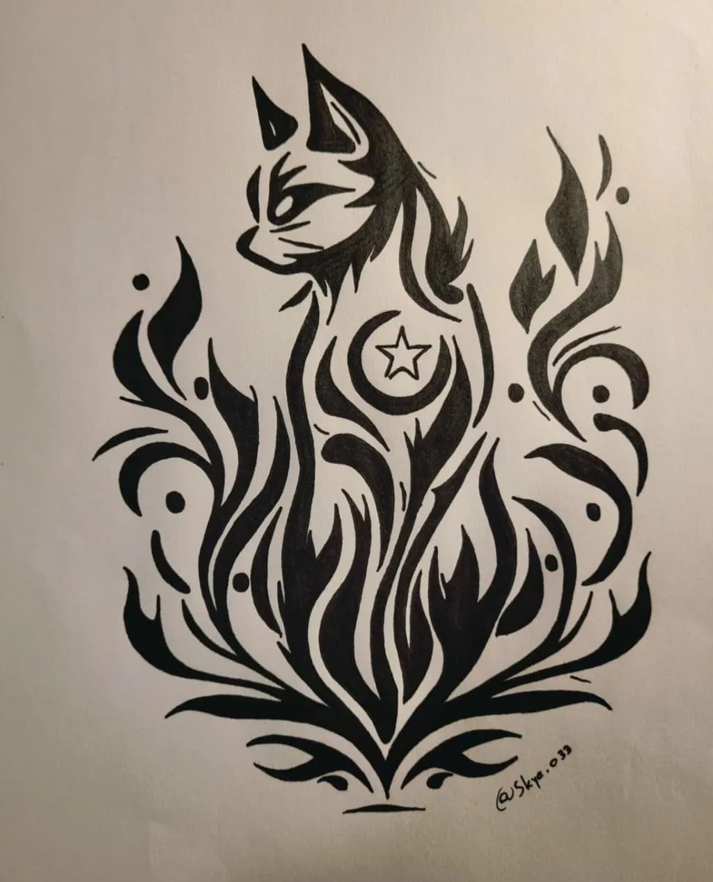 Flame cat Design