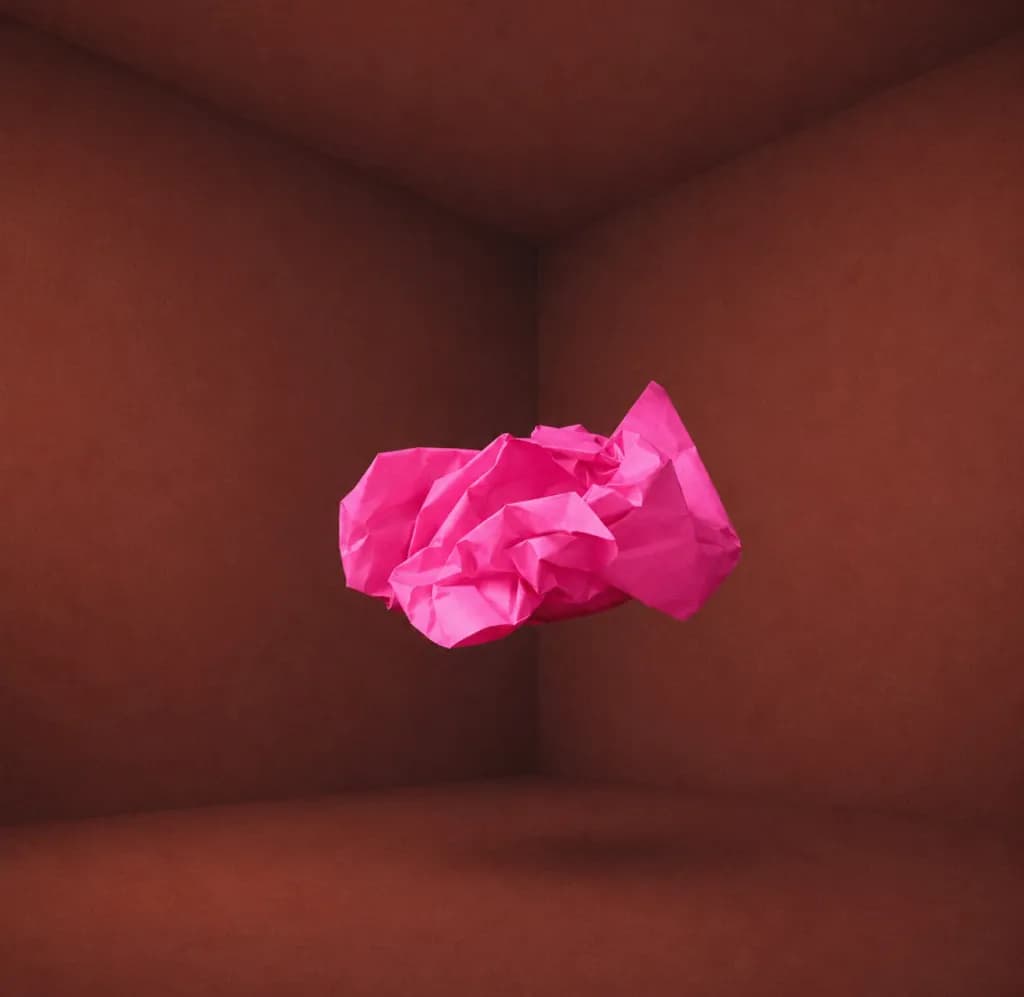 Floating Pink Paper