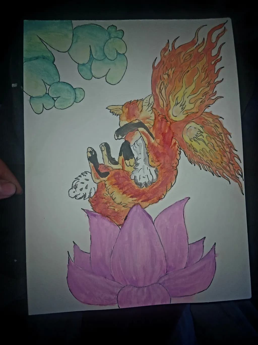 Flaming Fox on Lotus