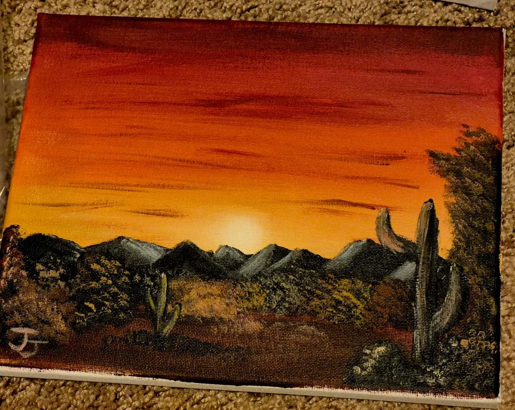 Desert Sunset Mountains