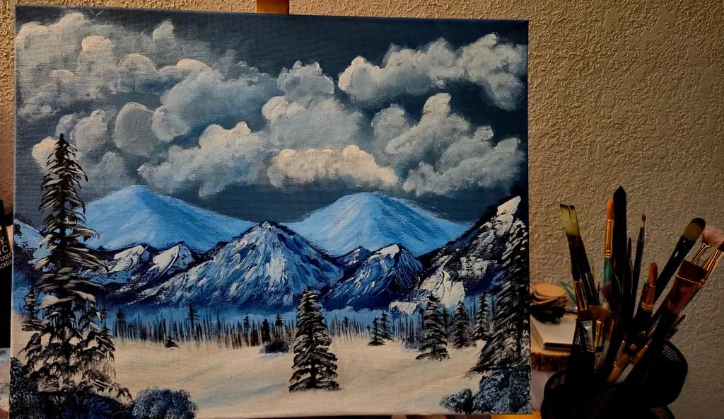 Snowy Mountain Landscape