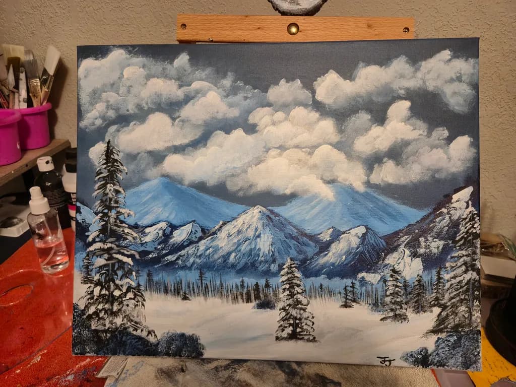 Snowy Mountain Landscape