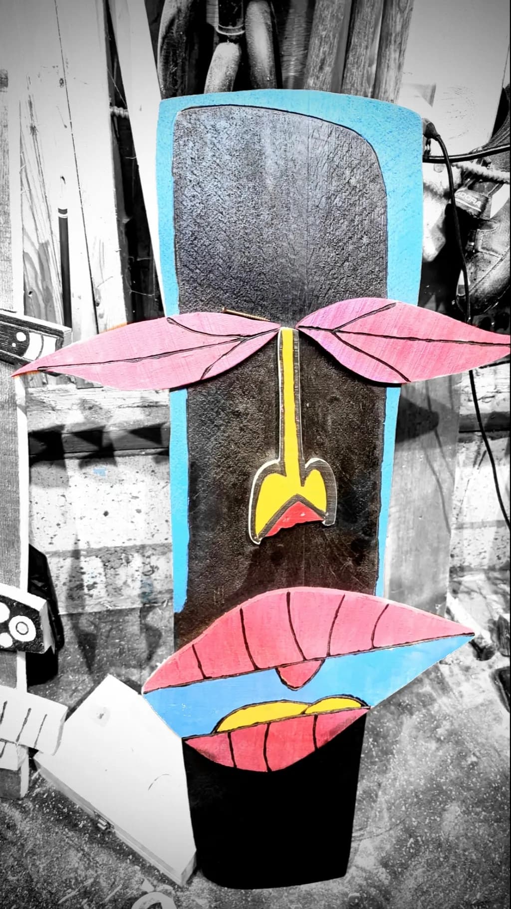Abstract Face Sculpture