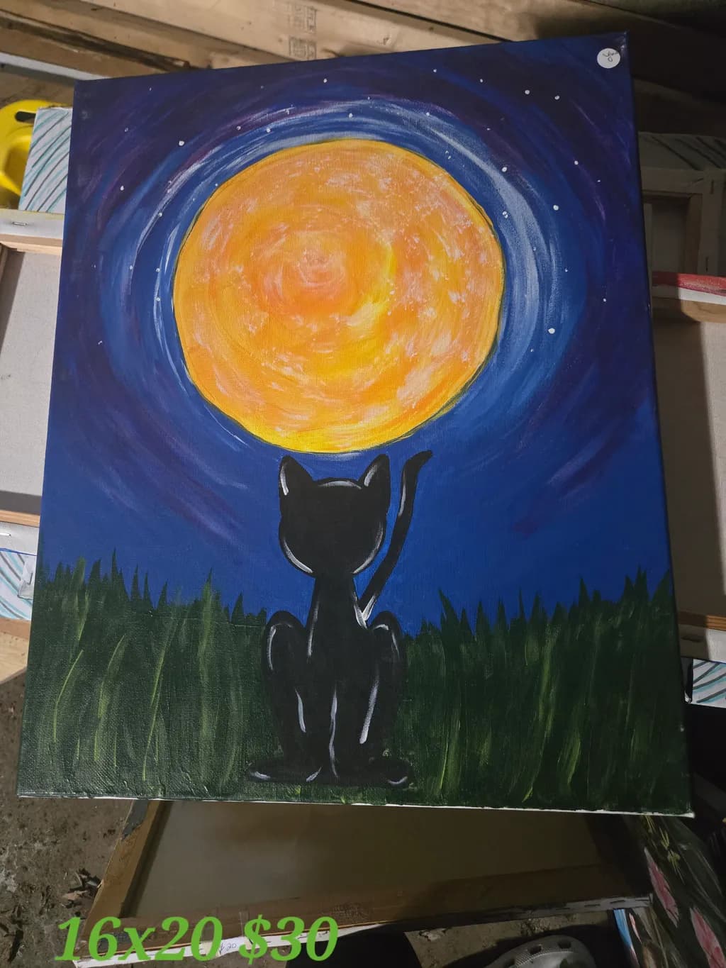 Cat Under Moonlight