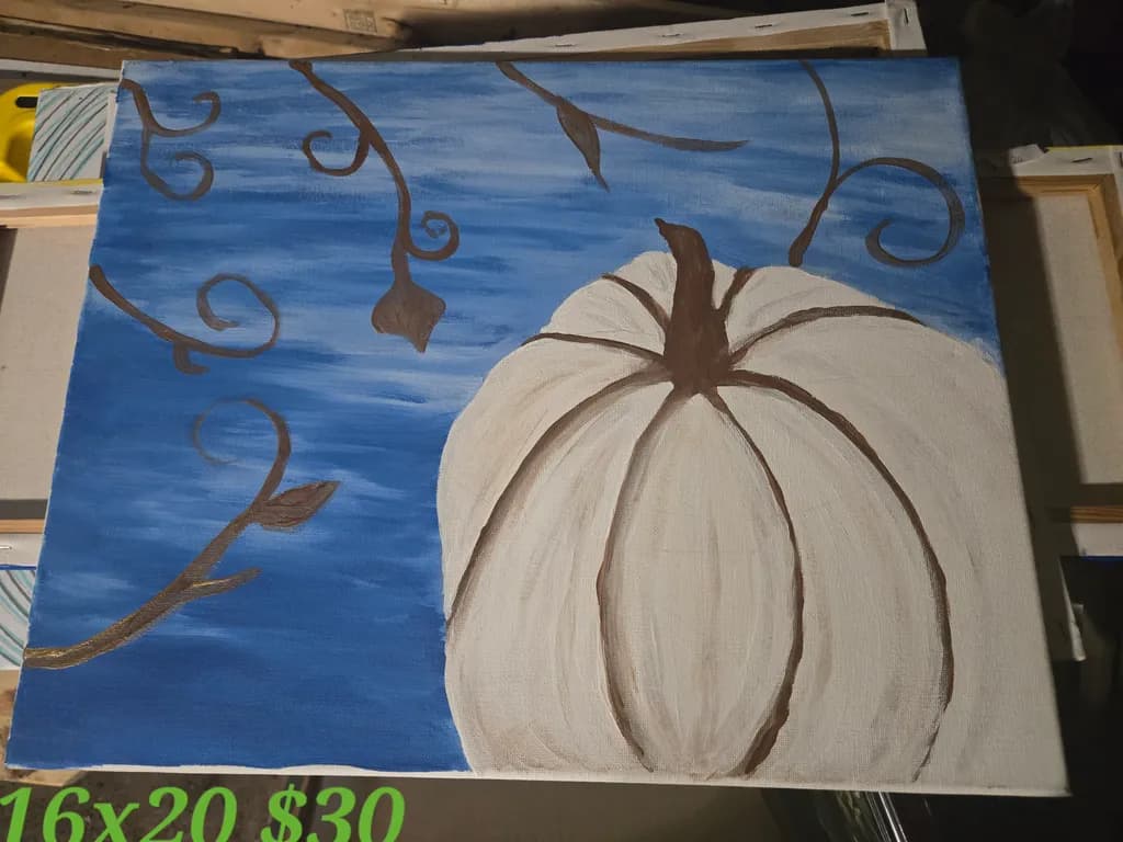 White Pumpkin and Vines