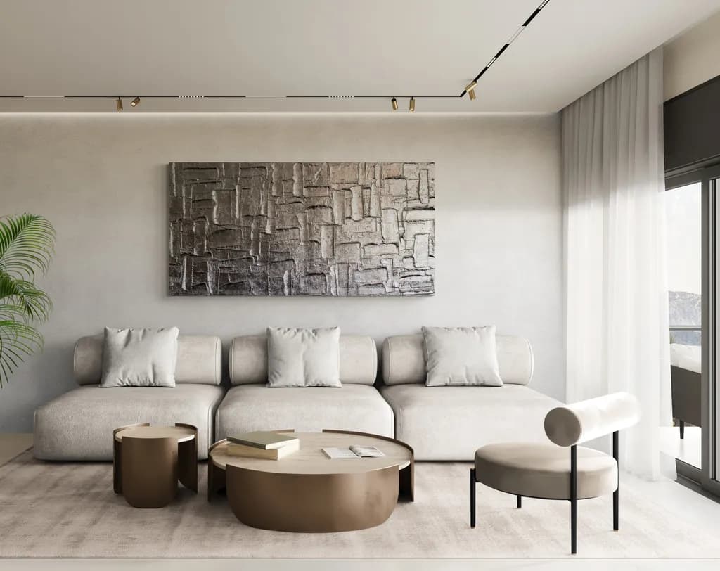 Bright Living Room Geometry
