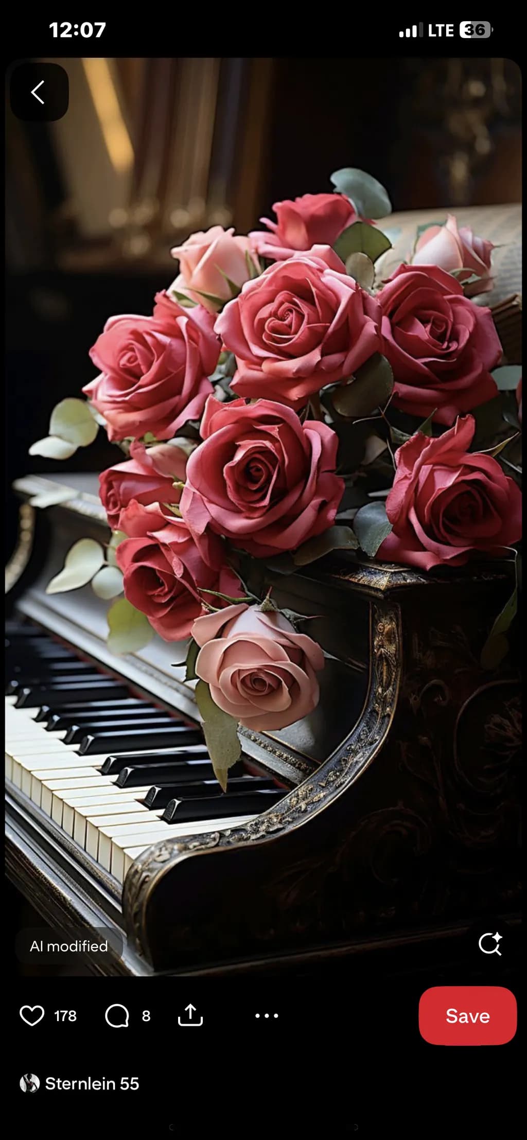 Roses on Piano