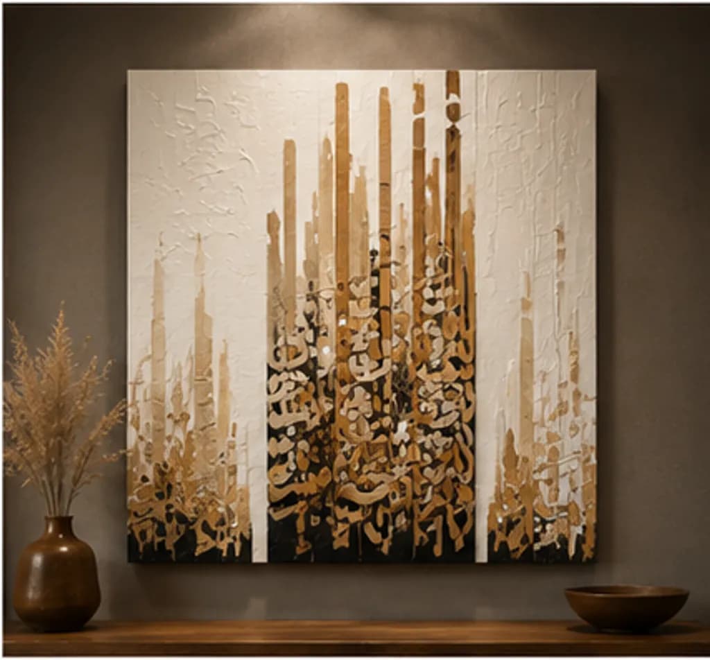 Abstract Calligraphy Columns