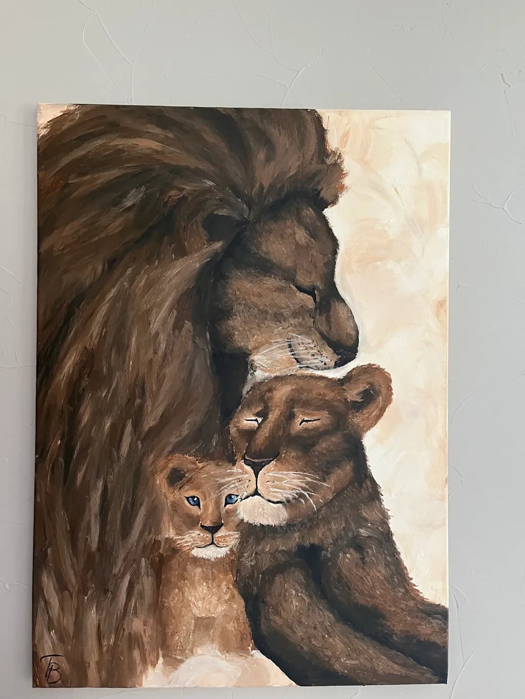 Lion Family Embrace