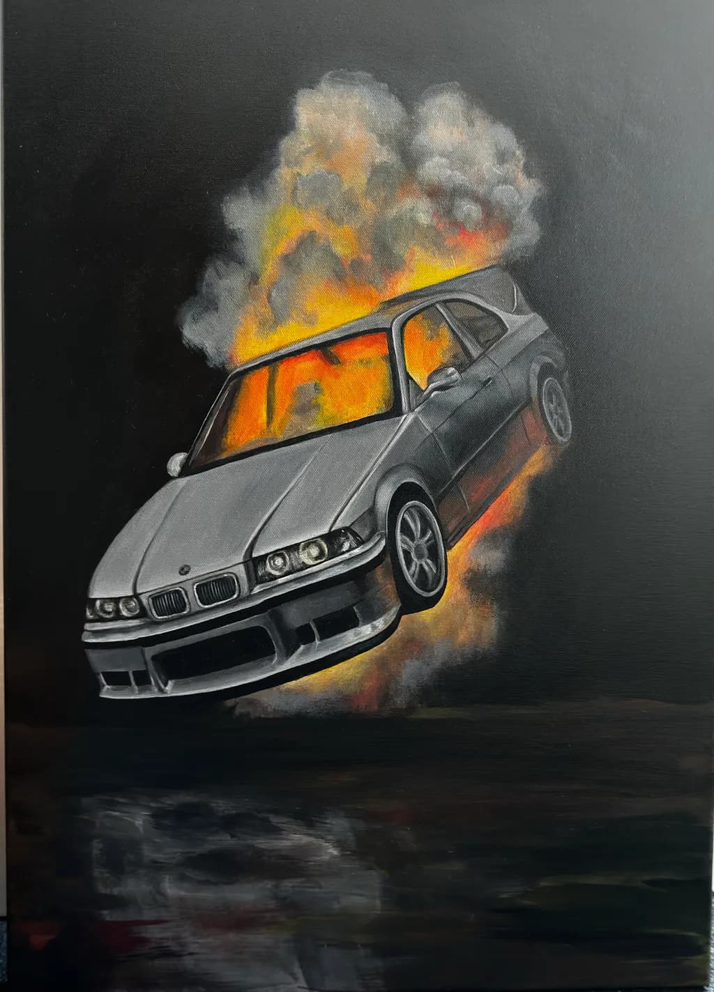 Burning BMW