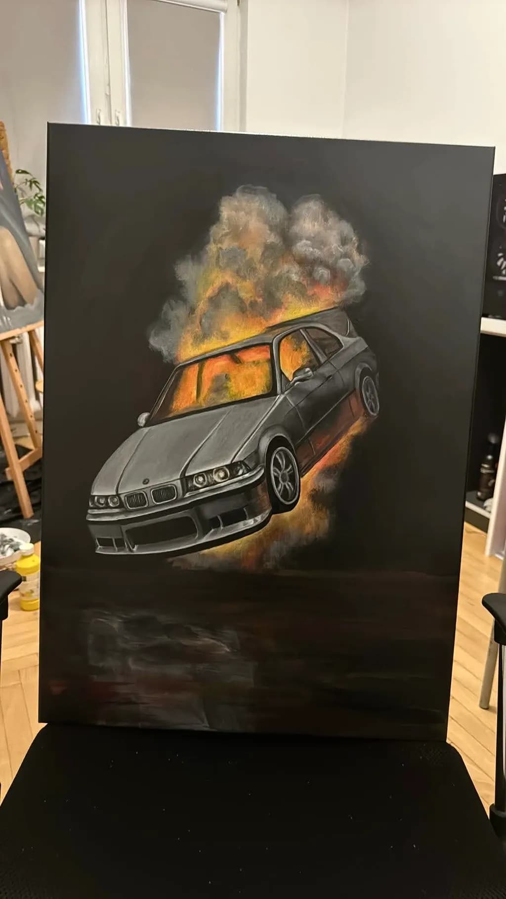 Burning Car Explosion