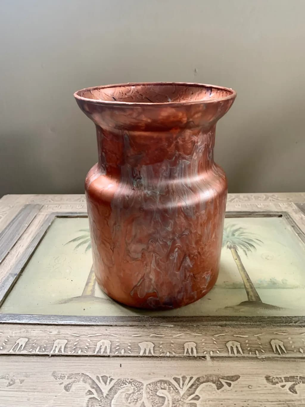 Marbled Copper Vase