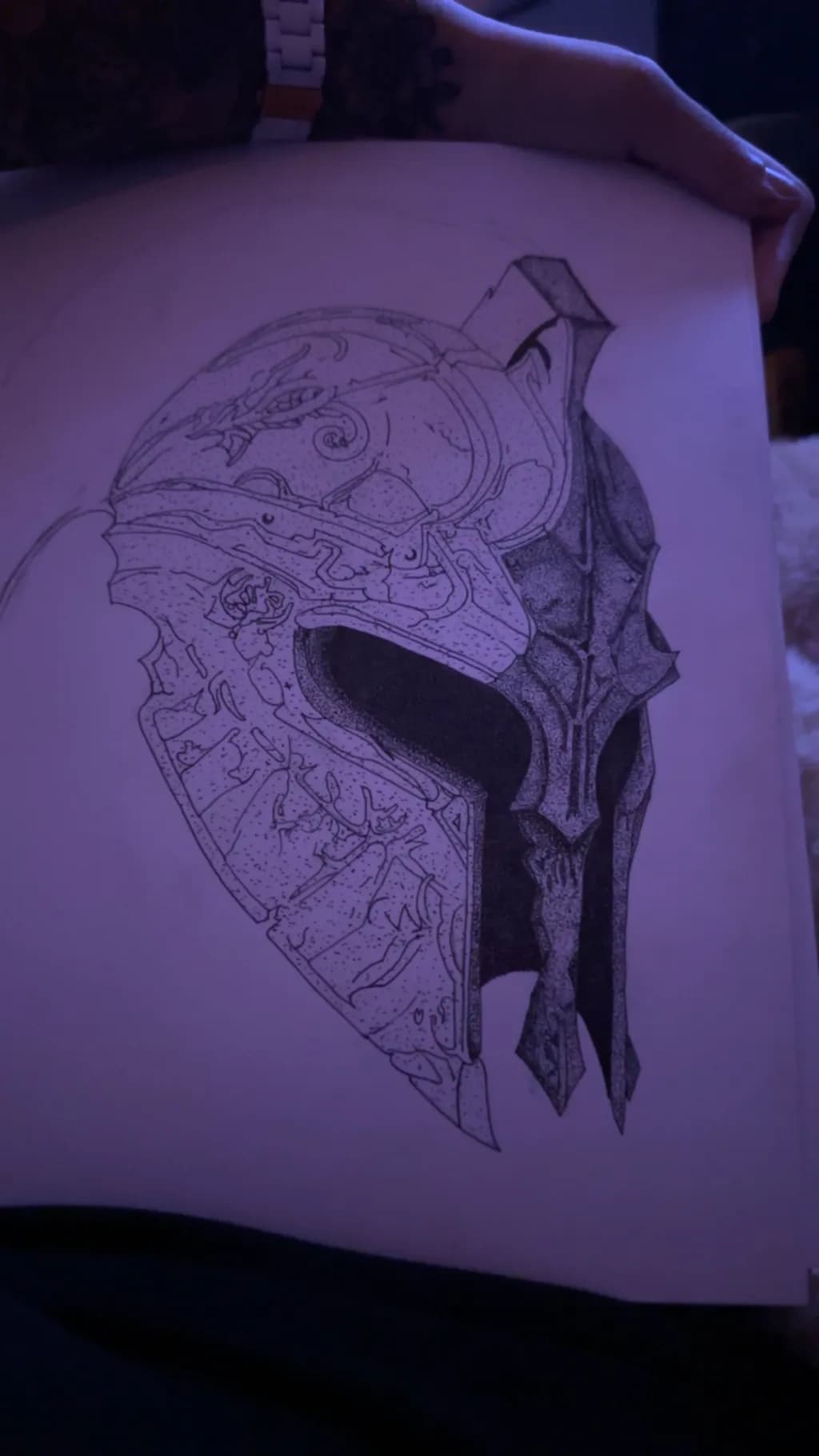 Ornate Spartan Helmet