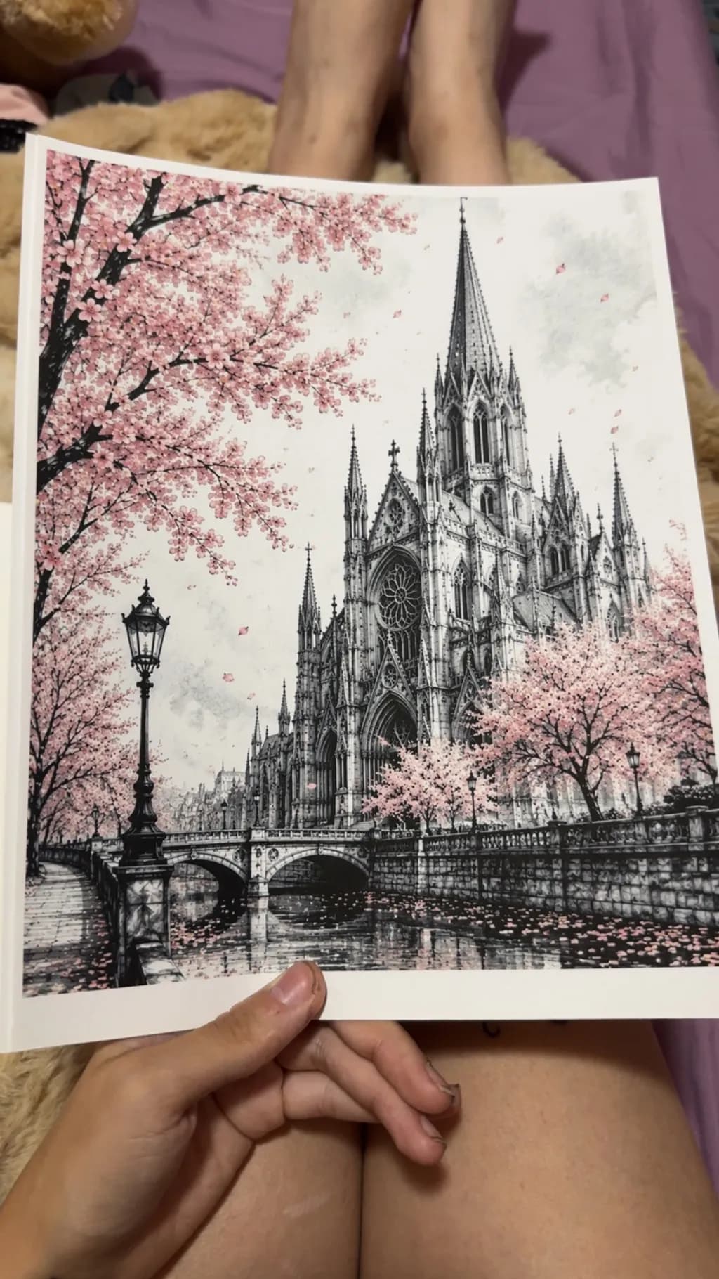 Cathedral with Cherry Blossoms