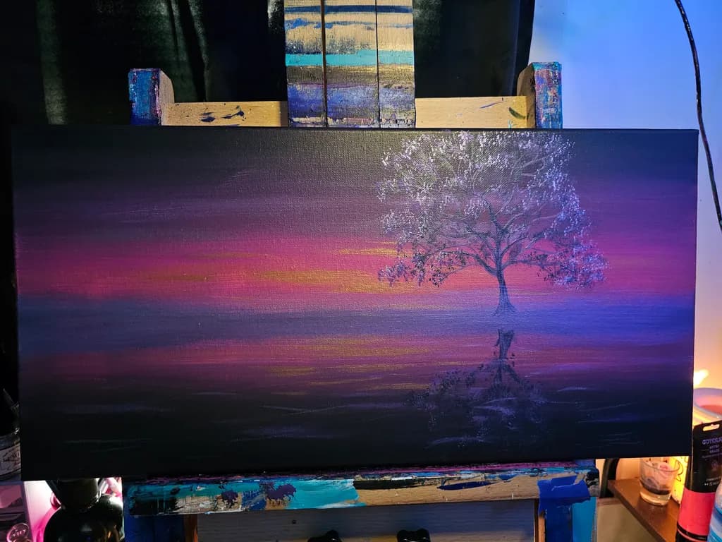 Twilight Tree Reflection