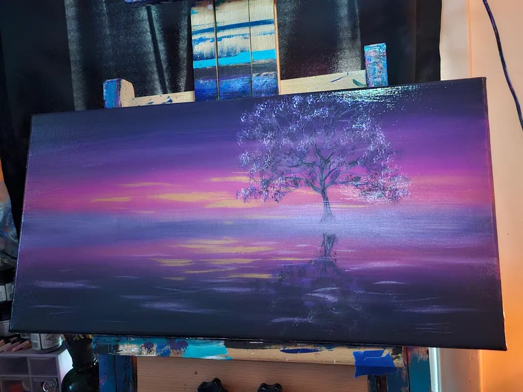 Twilight Tree Reflection