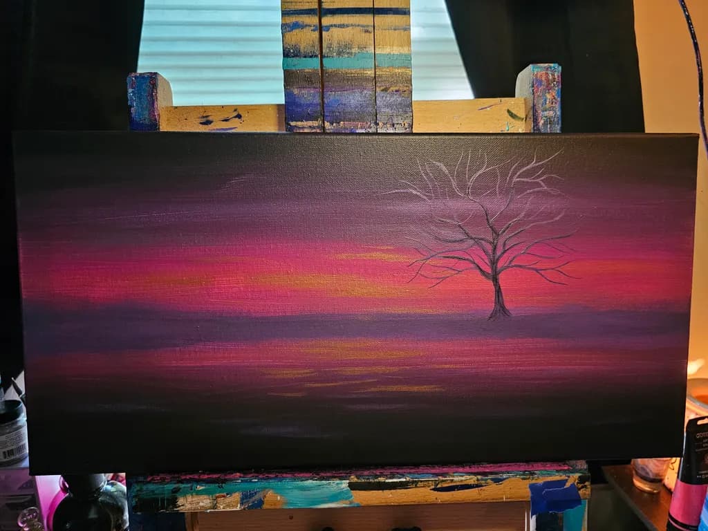 Bare Tree at Twilight