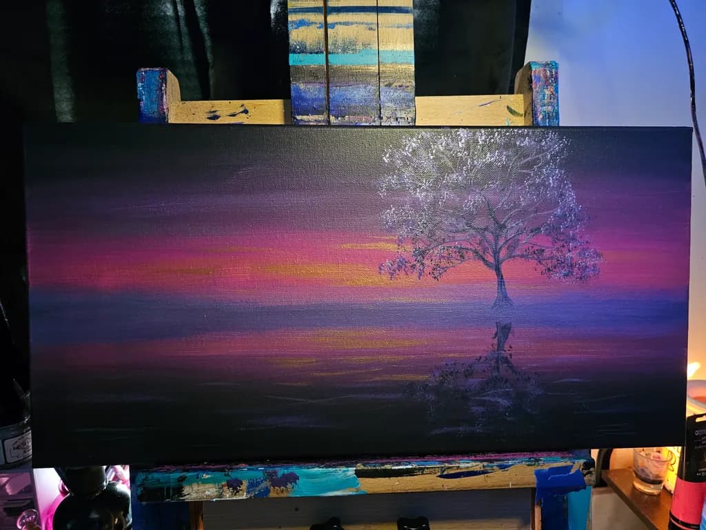 Twilight Tree Reflection