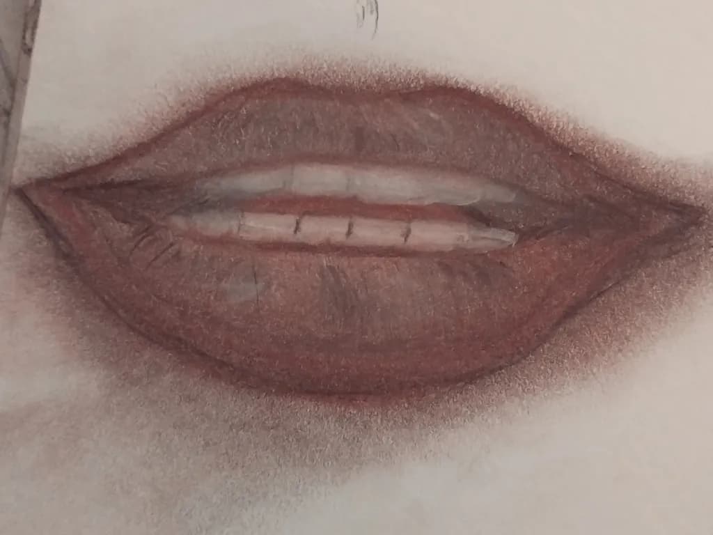 Realistic Lips Sketch