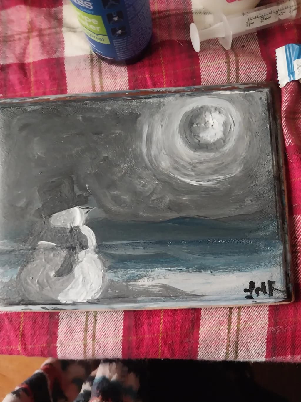 Moonlit Sea Abstract