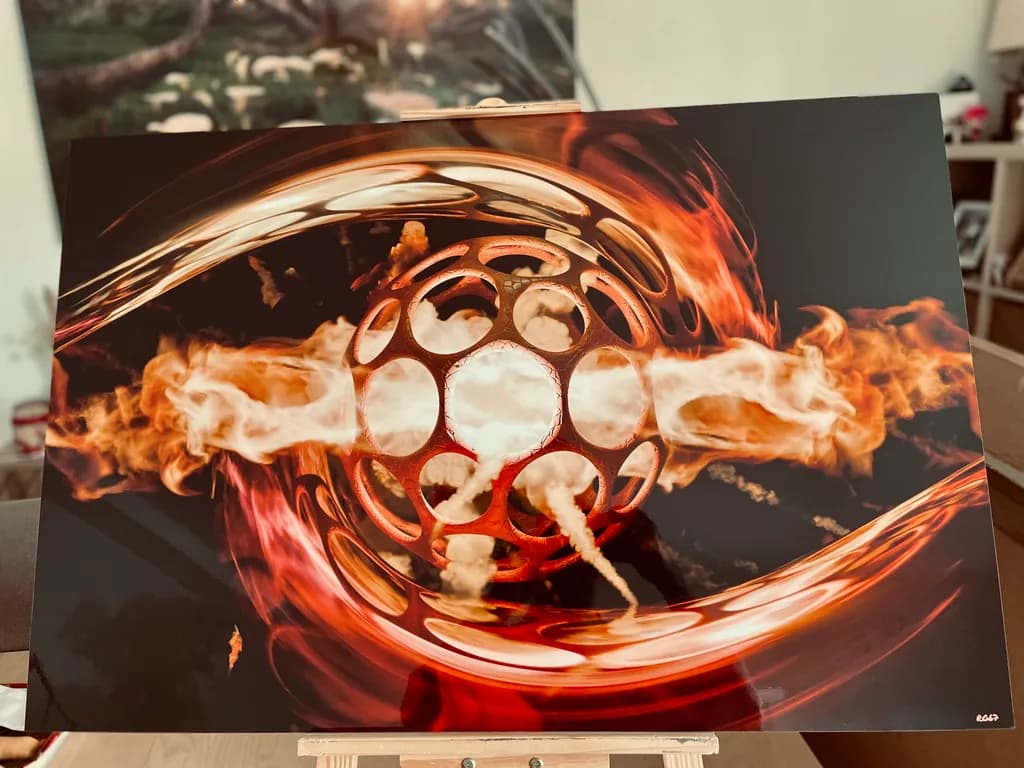 Fiery Sphere Motion
