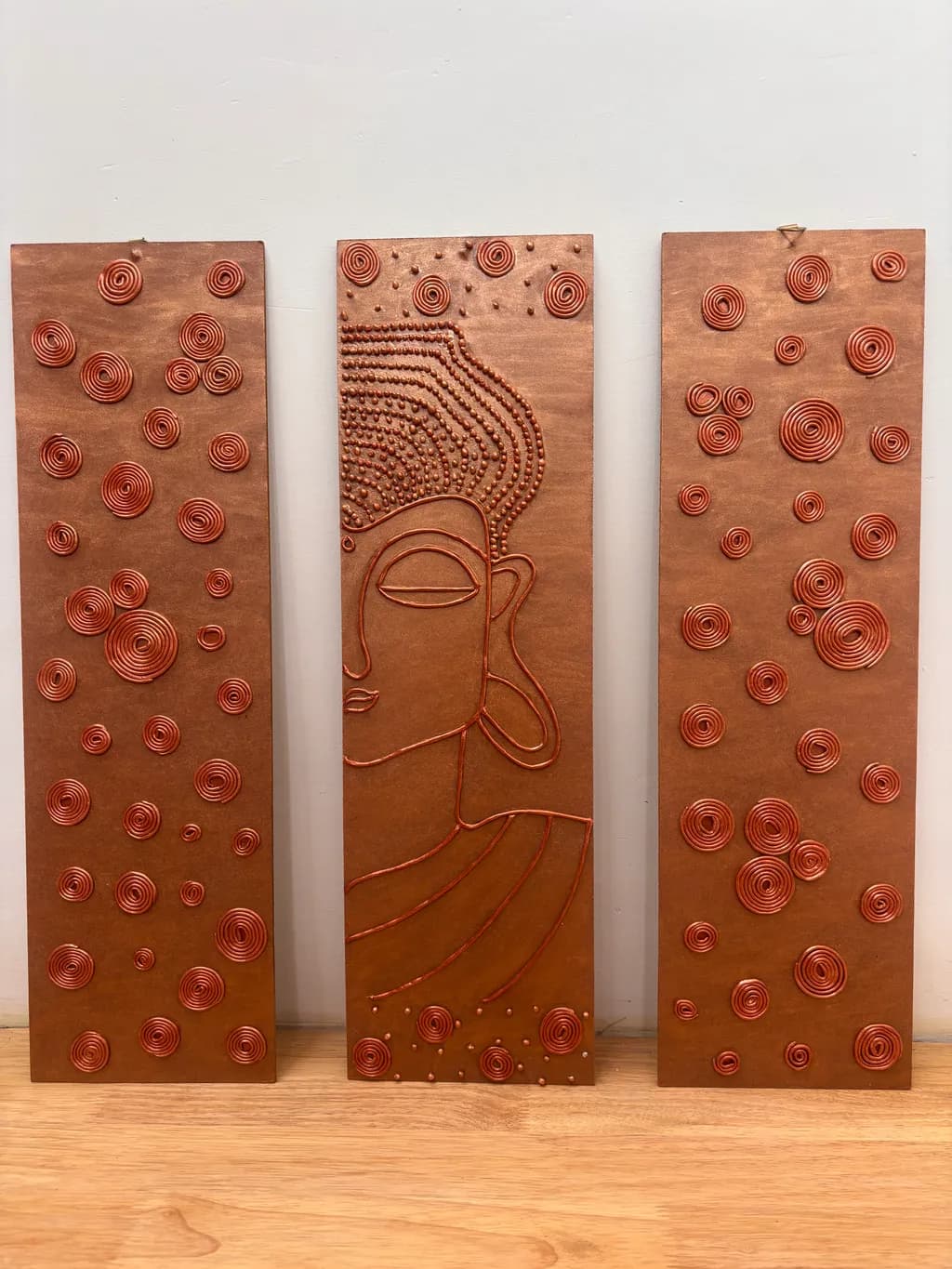 Buddha Triptych Copper