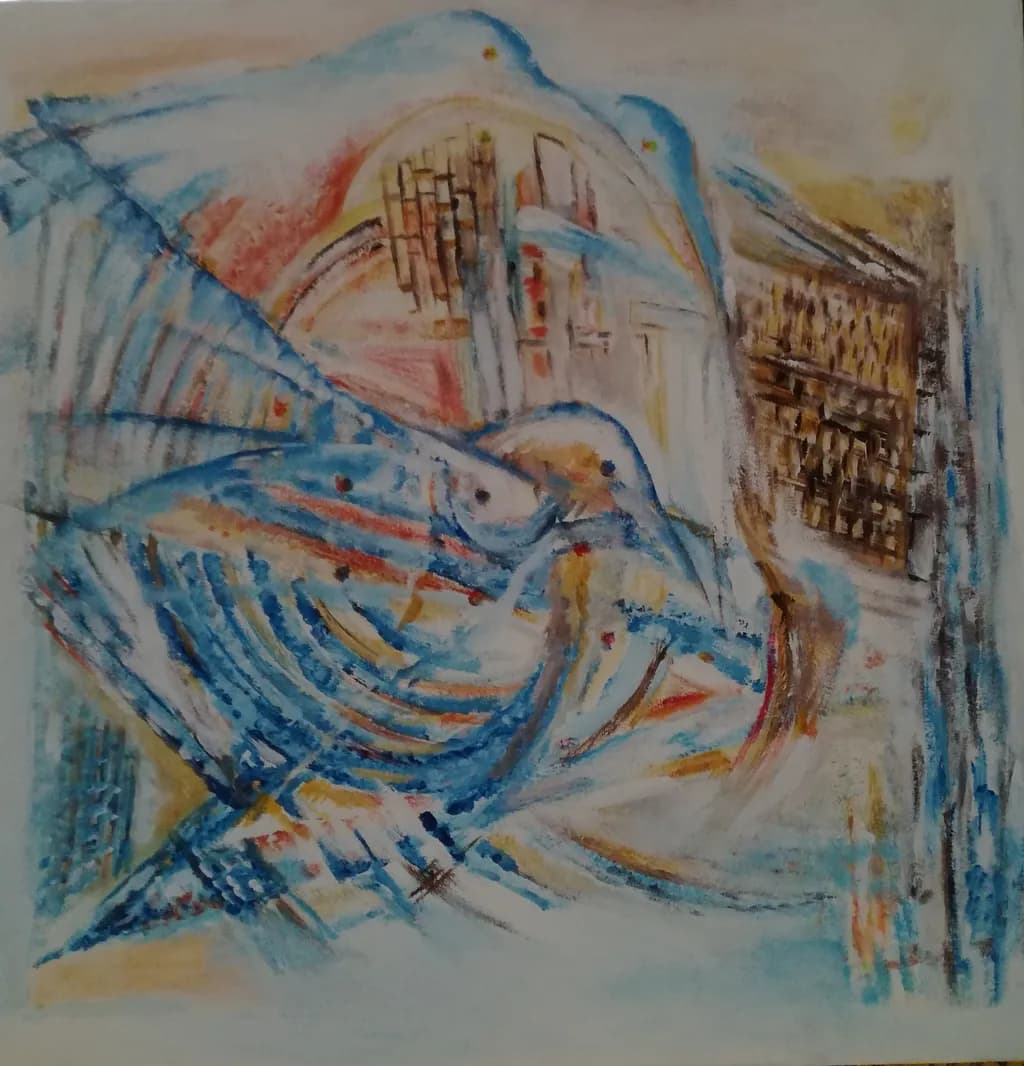 Blue Birds Composition