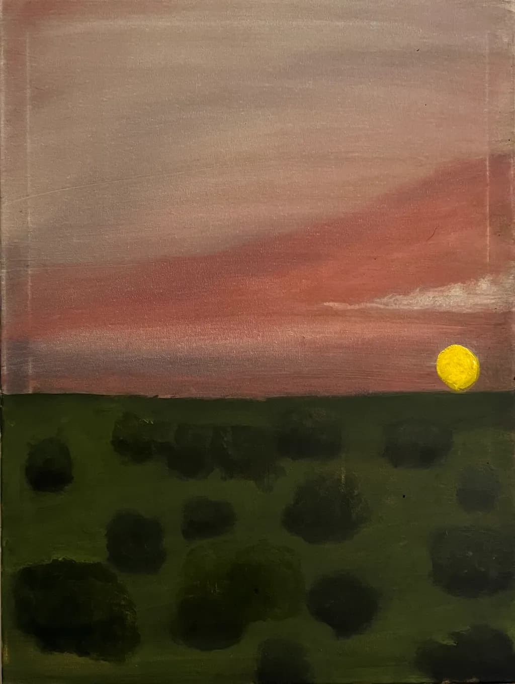 Sunset Over Fields