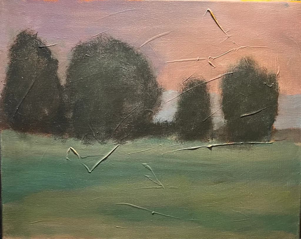 Textured Tree Landscape