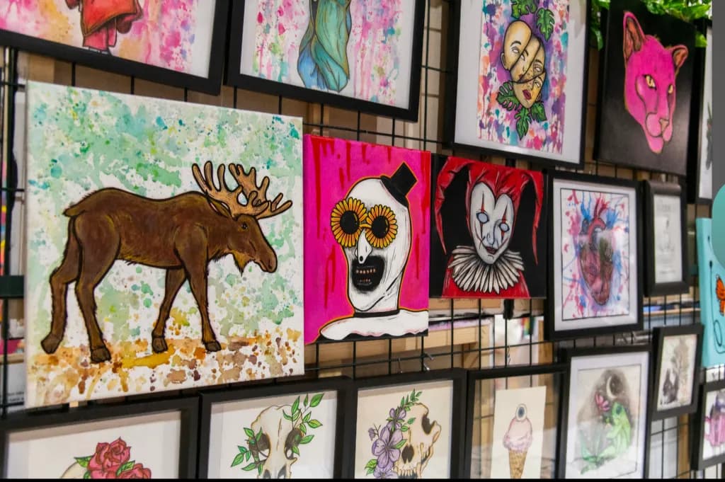 Moose Among Artworks